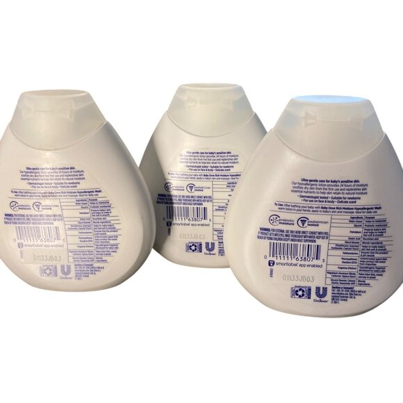 Baby Dove Hypoallergenic Lotion For Sensitive Skin 6.5 Fl Oz 3-Pack - Picture 2 of 3
